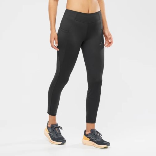 Black Salomon Cross Run 25'' Women's Running Tights | IE KV9842